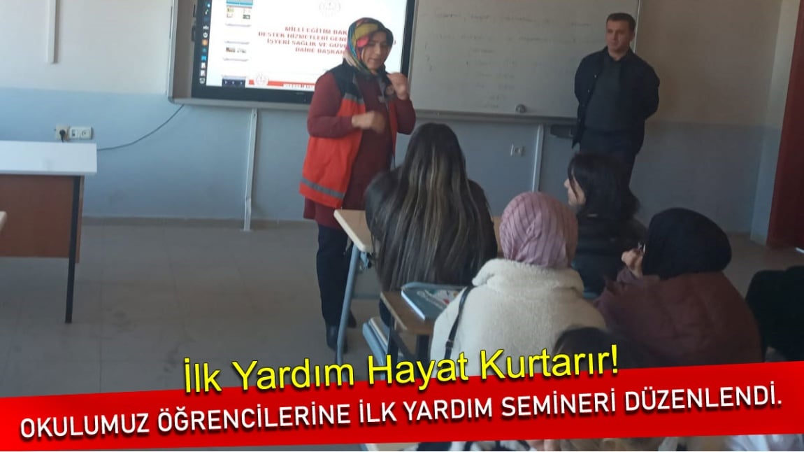 Adıyaman İl Milli Eğitim Müdürlüğü birimlerince okulumuz öğrencilerine ilk yardım eğitimi seminerleri düzenlendi.